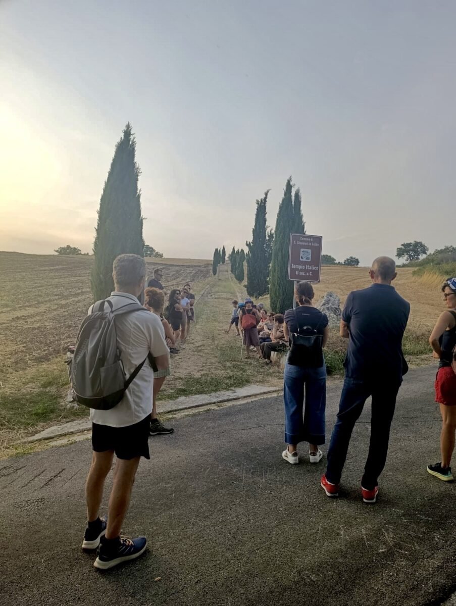 Percorso verso il santuario italico di Colle Rimontato a San Giovanni in Galdo.